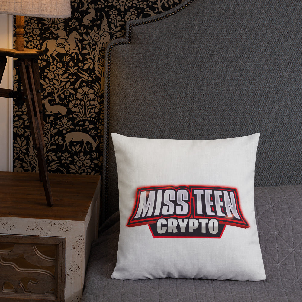 Miss Teen Crypto logo Premium Pillow