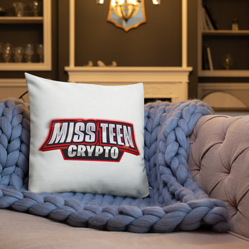 Miss Teen Crypto logo Premium Pillow