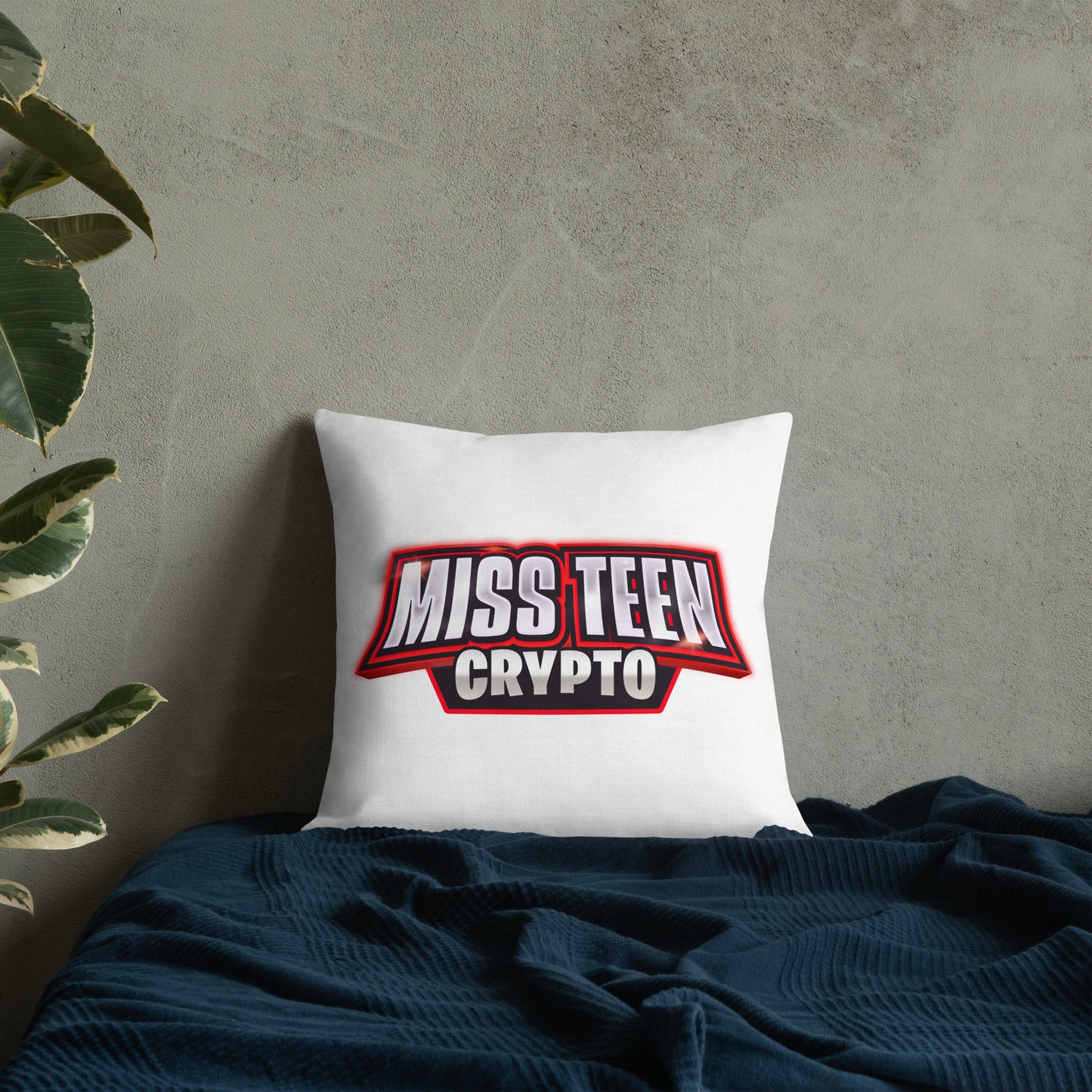 Miss Teen Crypto logo Premium Pillow