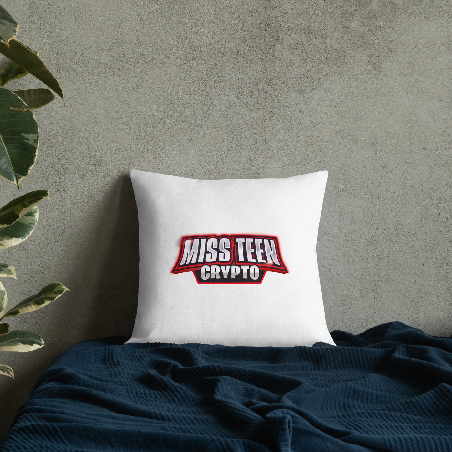 Miss Teen Crypto logo Premium Pillow