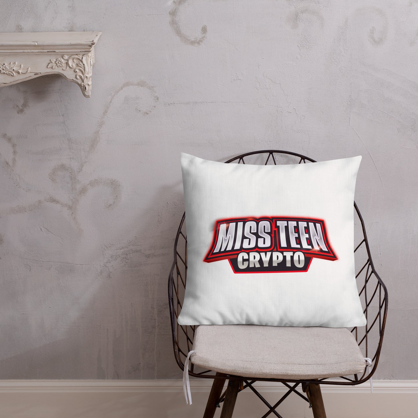Miss Teen Crypto logo Premium Pillow