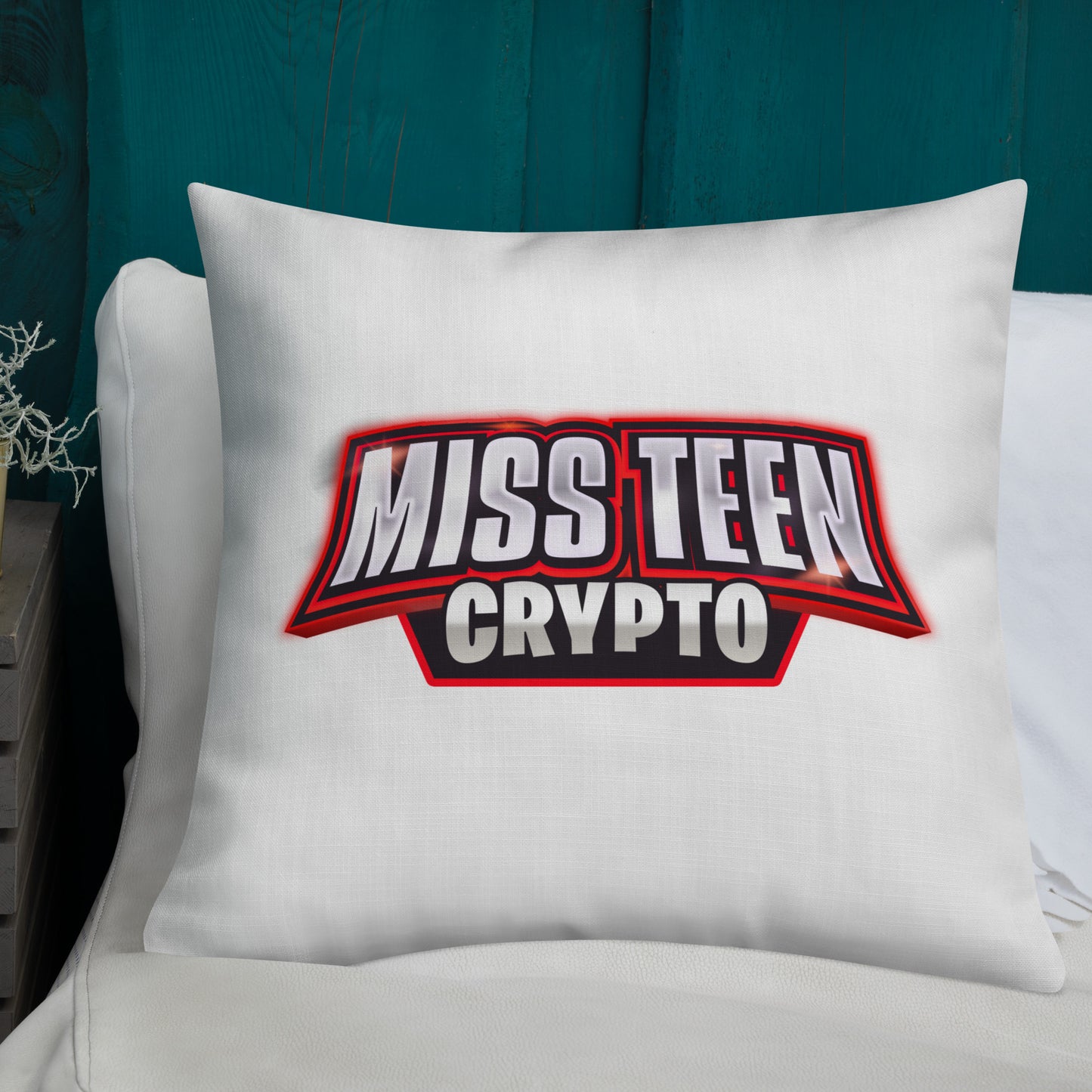 Miss Teen Crypto logo Premium Pillow