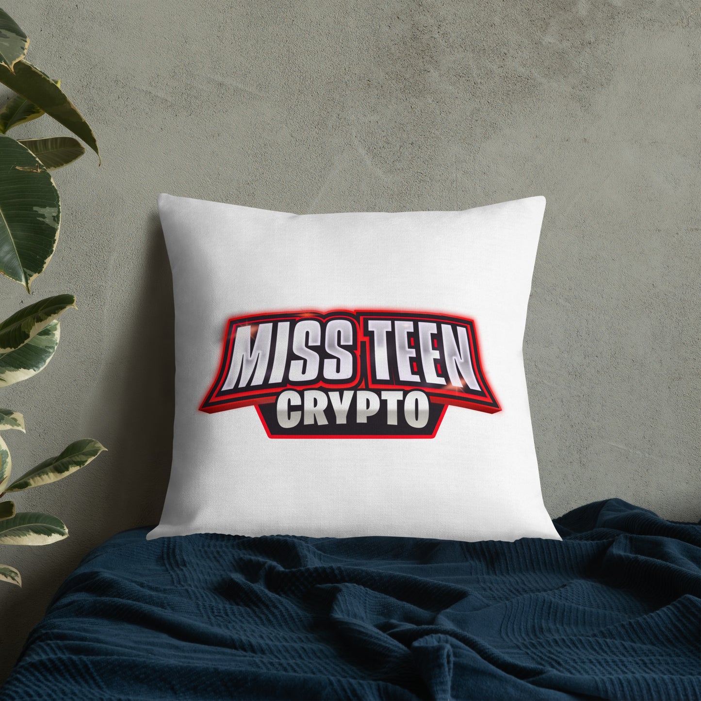 Miss Teen Crypto logo Premium Pillow
