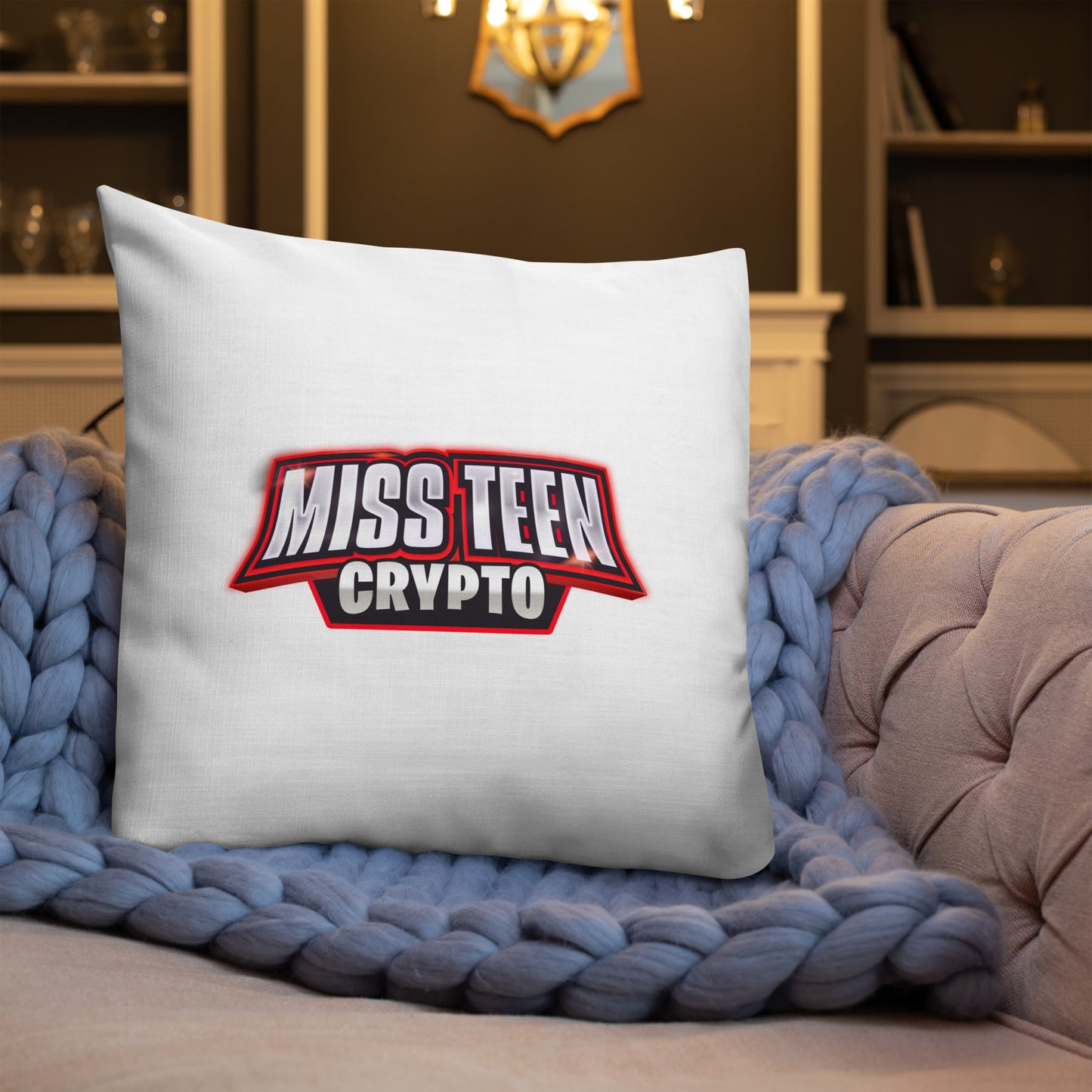 Miss Teen Crypto logo Premium Pillow