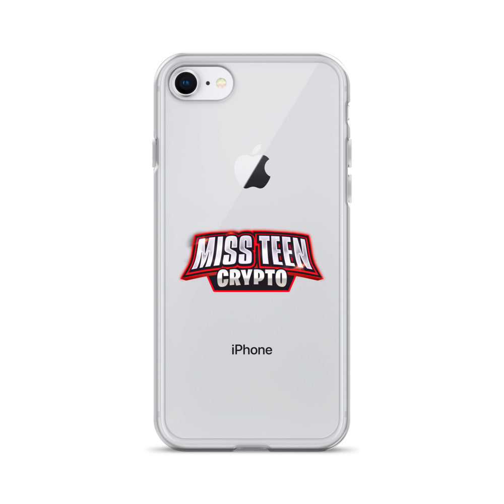 Miss Teen Crypto Logo Clear Case for iPhone