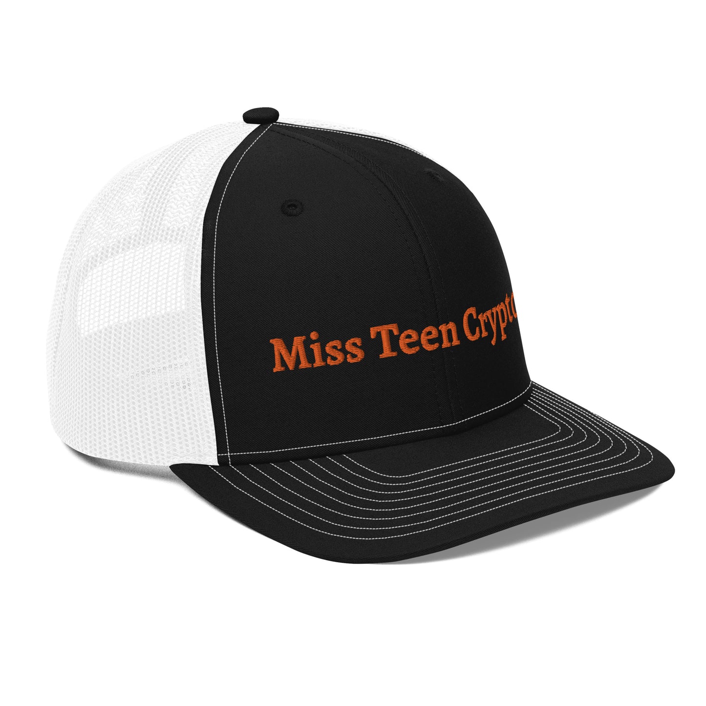 Miss Teen Crypto Orange Trucker Cap