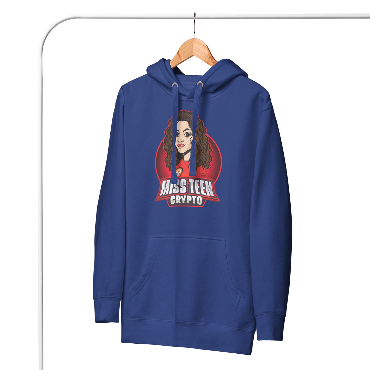 Miss Teen Crypto Animated Red Logo Unisex Hoodie