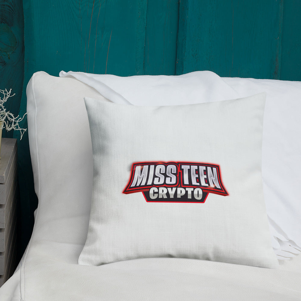 Miss Teen Crypto logo Premium Pillow