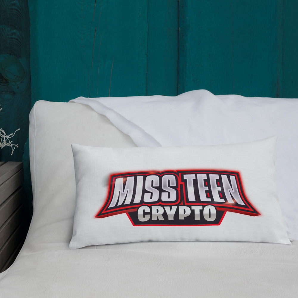 Miss Teen Crypto logo Premium Pillow