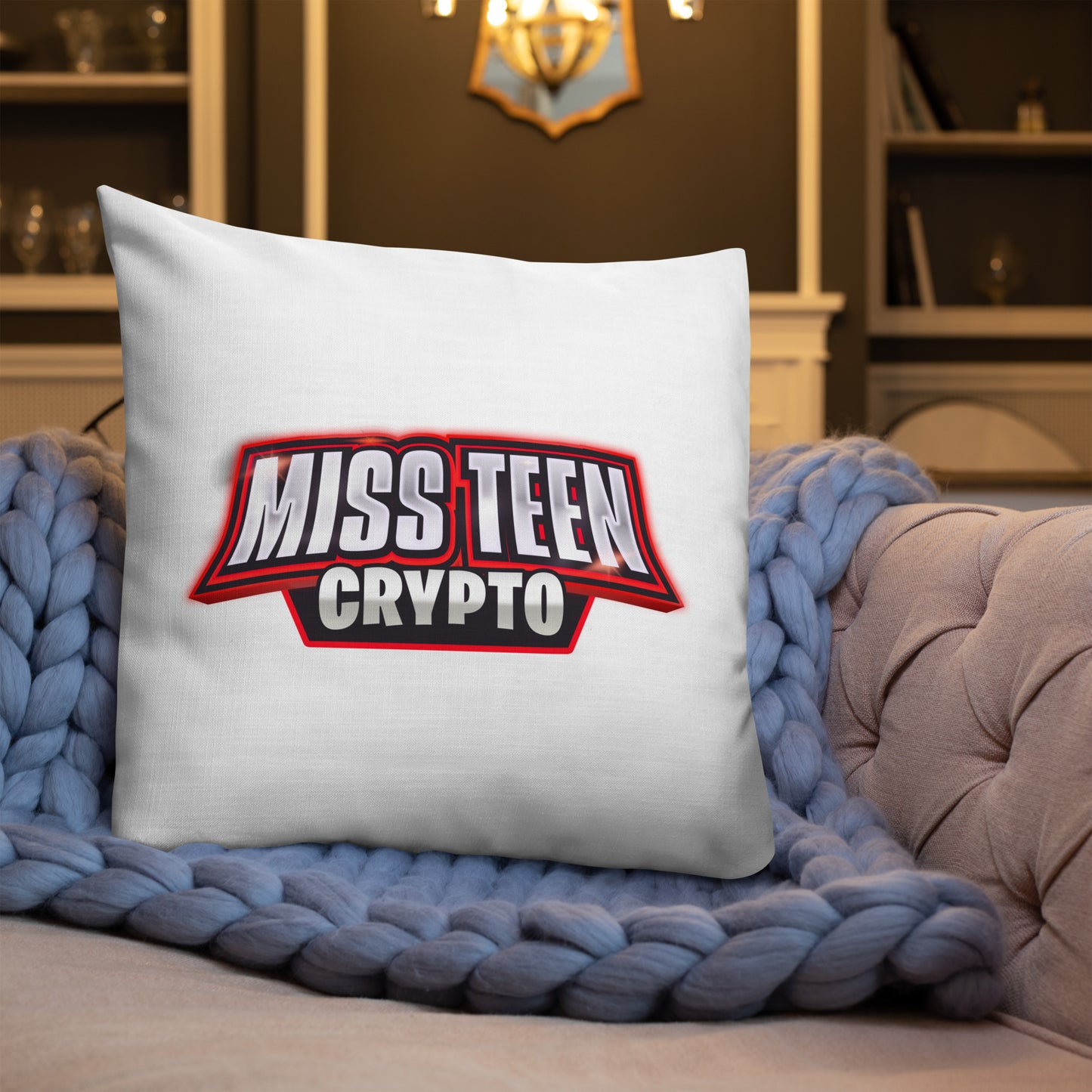 Miss Teen Crypto logo Premium Pillow