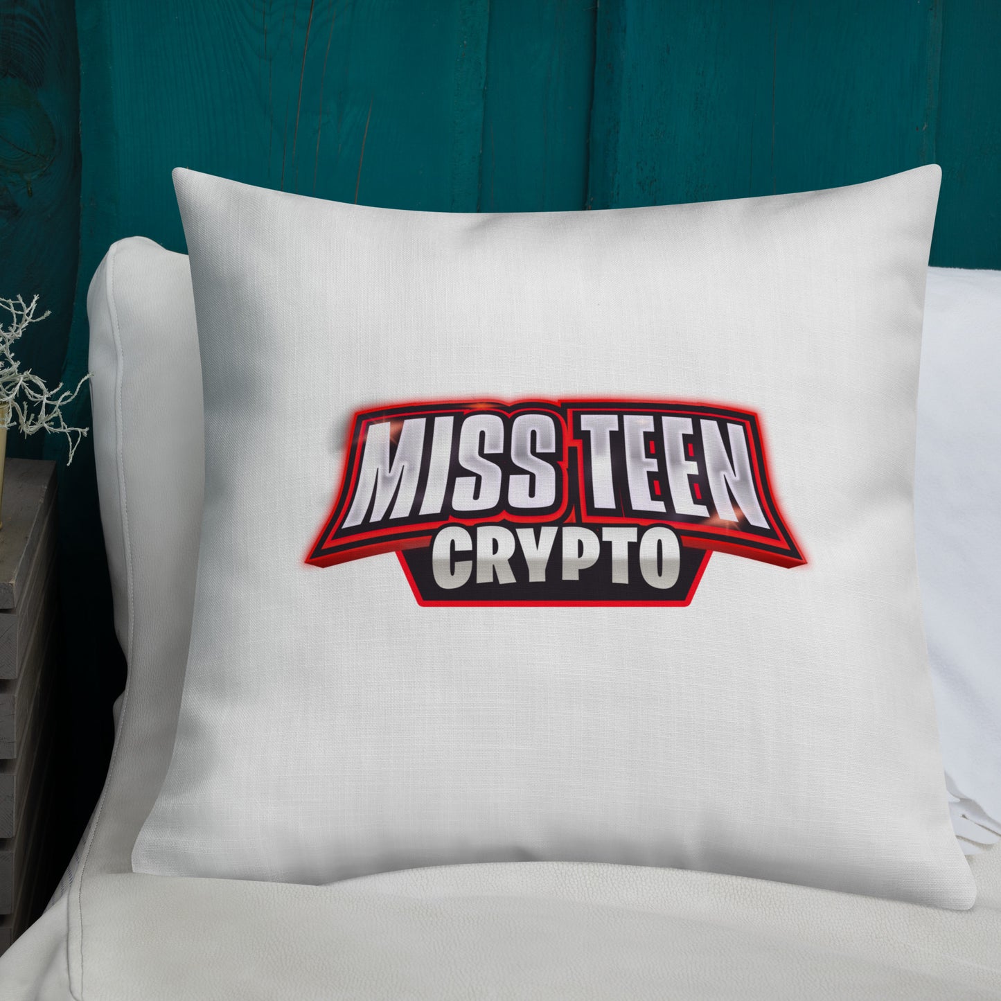 Miss Teen Crypto logo Premium Pillow