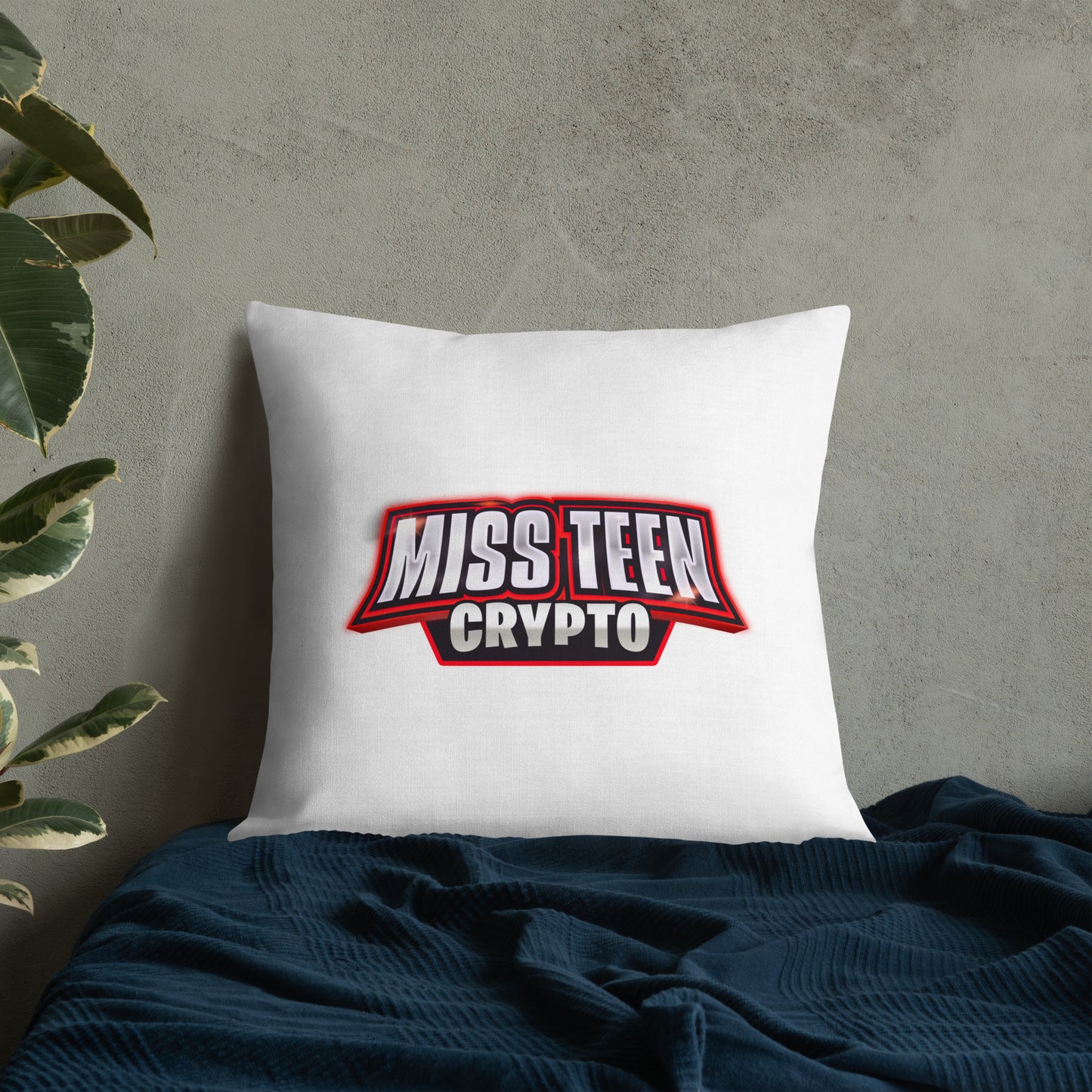Miss Teen Crypto logo Premium Pillow