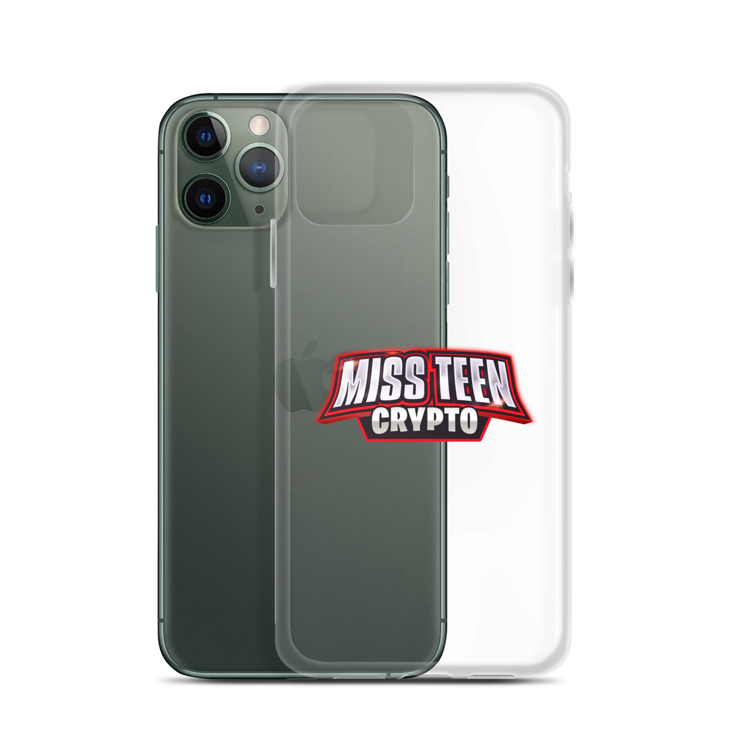 Miss Teen Crypto Logo Clear Case for iPhone