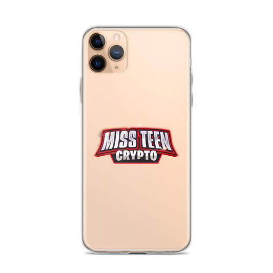 Miss Teen Crypto Logo Clear Case for iPhone