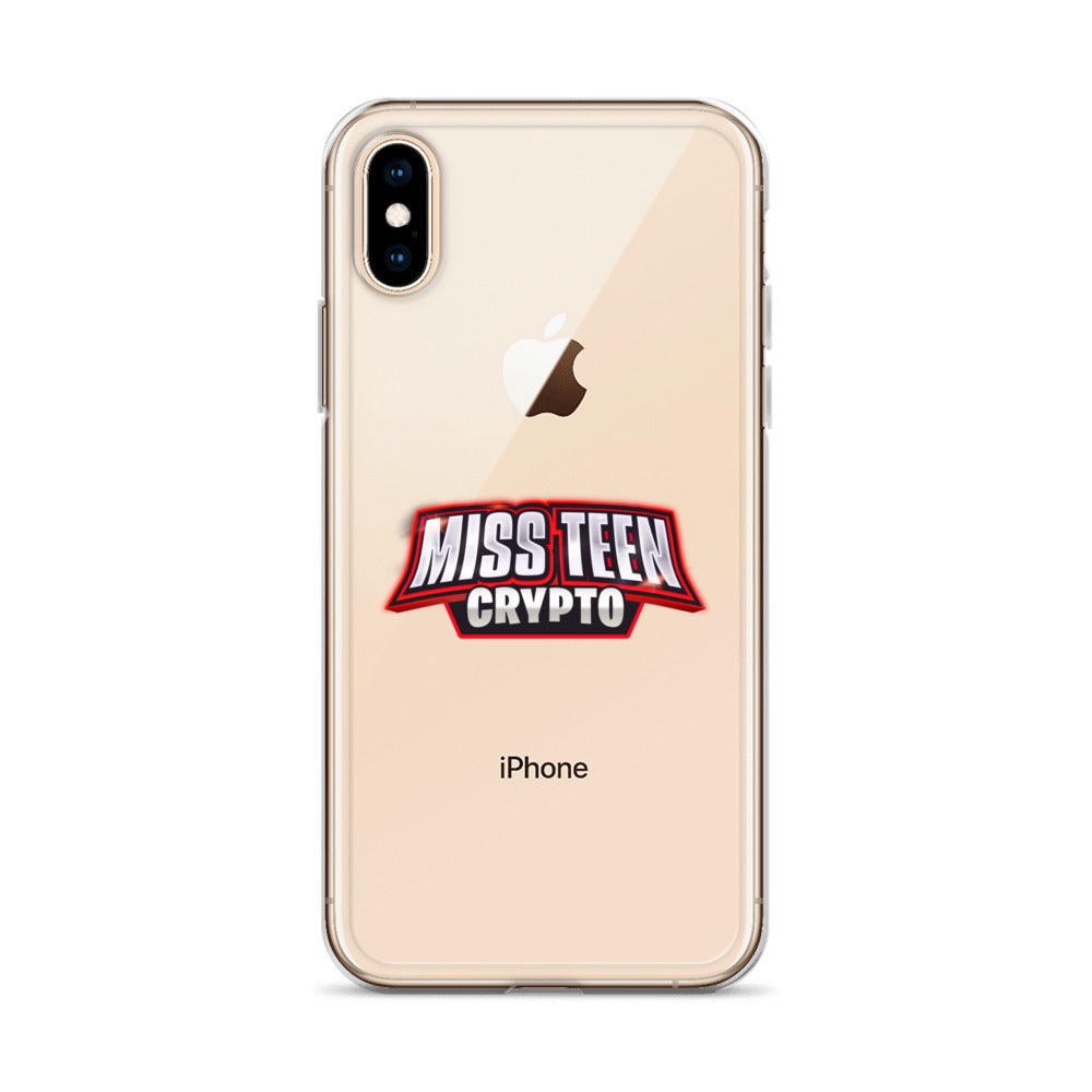 Miss Teen Crypto Logo Clear Case for iPhone