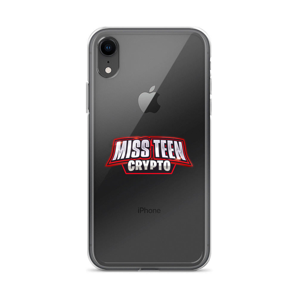 Miss Teen Crypto Logo Clear Case for iPhone