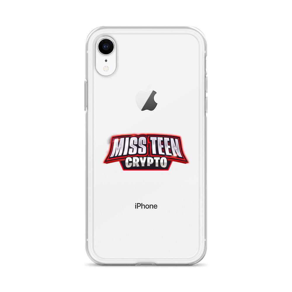 Miss Teen Crypto Logo Clear Case for iPhone
