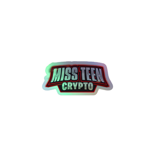 Miss Teen Crypto Logo Holographic stickers