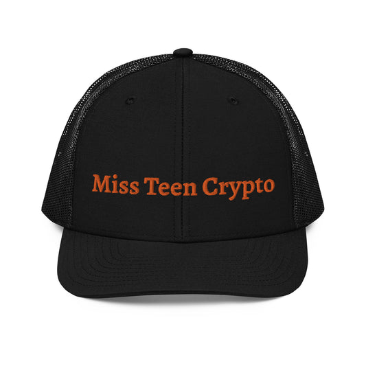 Miss Teen Crypto Orange Trucker Cap