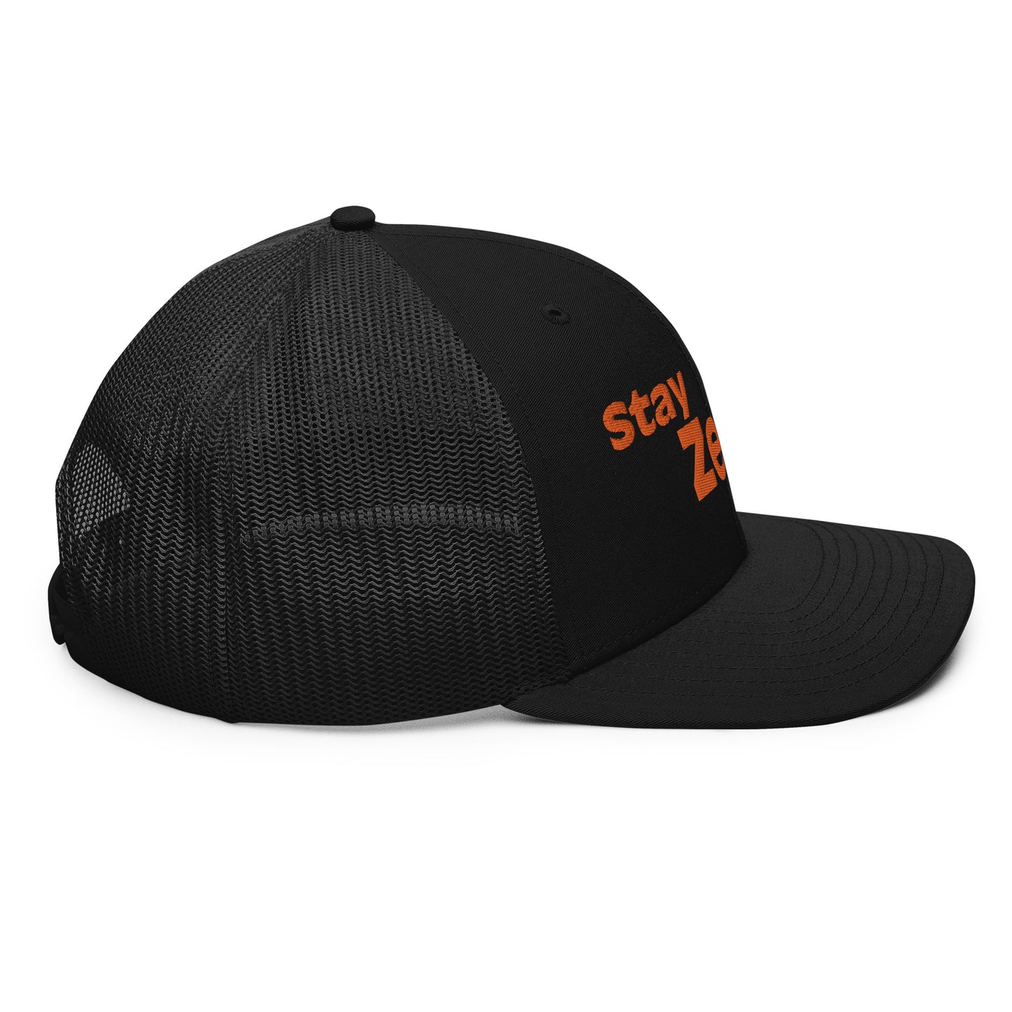 Stay Zesty Orange Font Trucker Cap