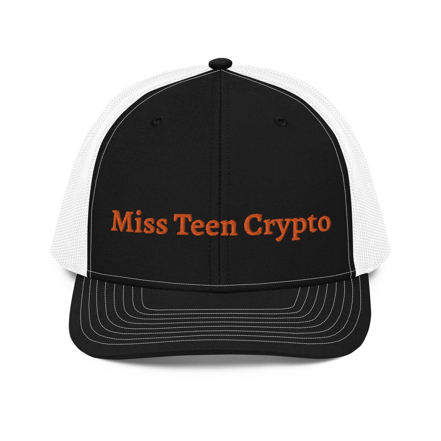 Miss Teen Crypto Orange Trucker Cap