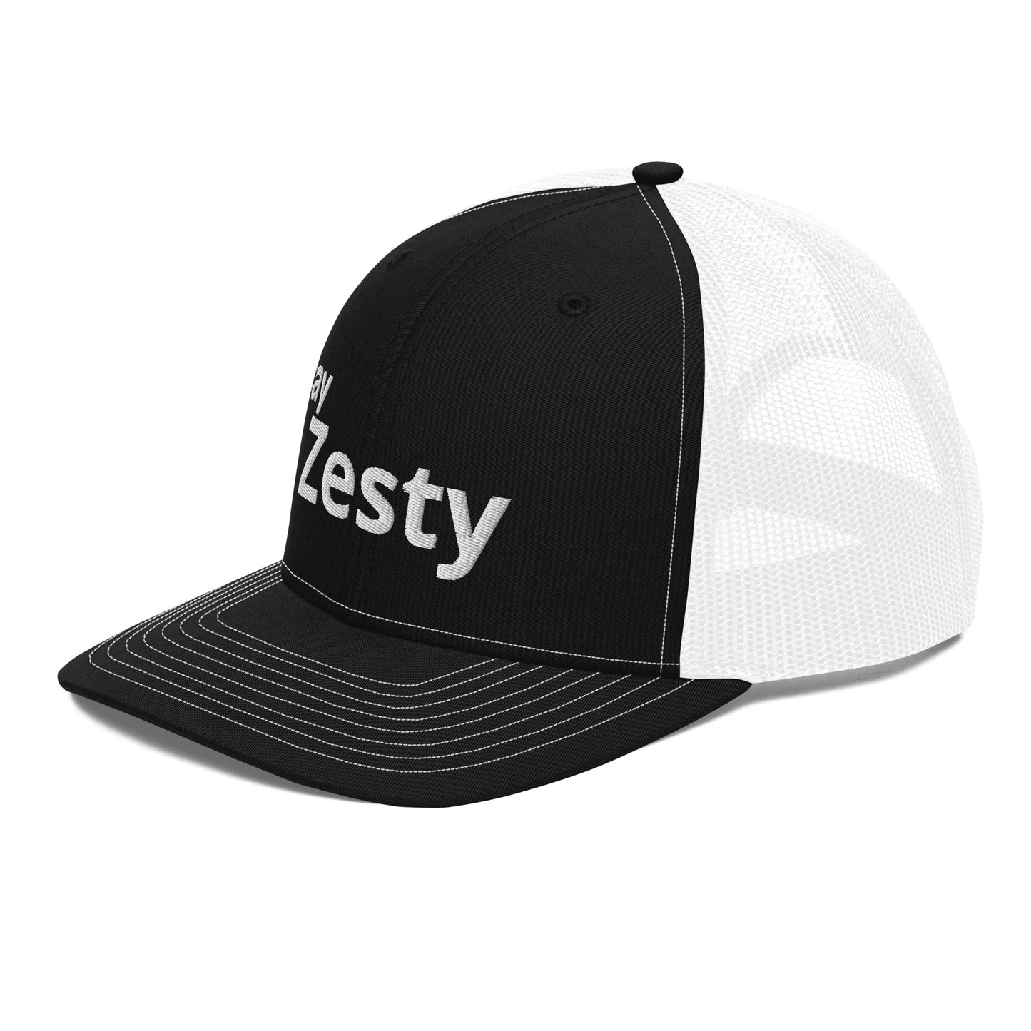 Stay Zesty White Font Trucker Cap