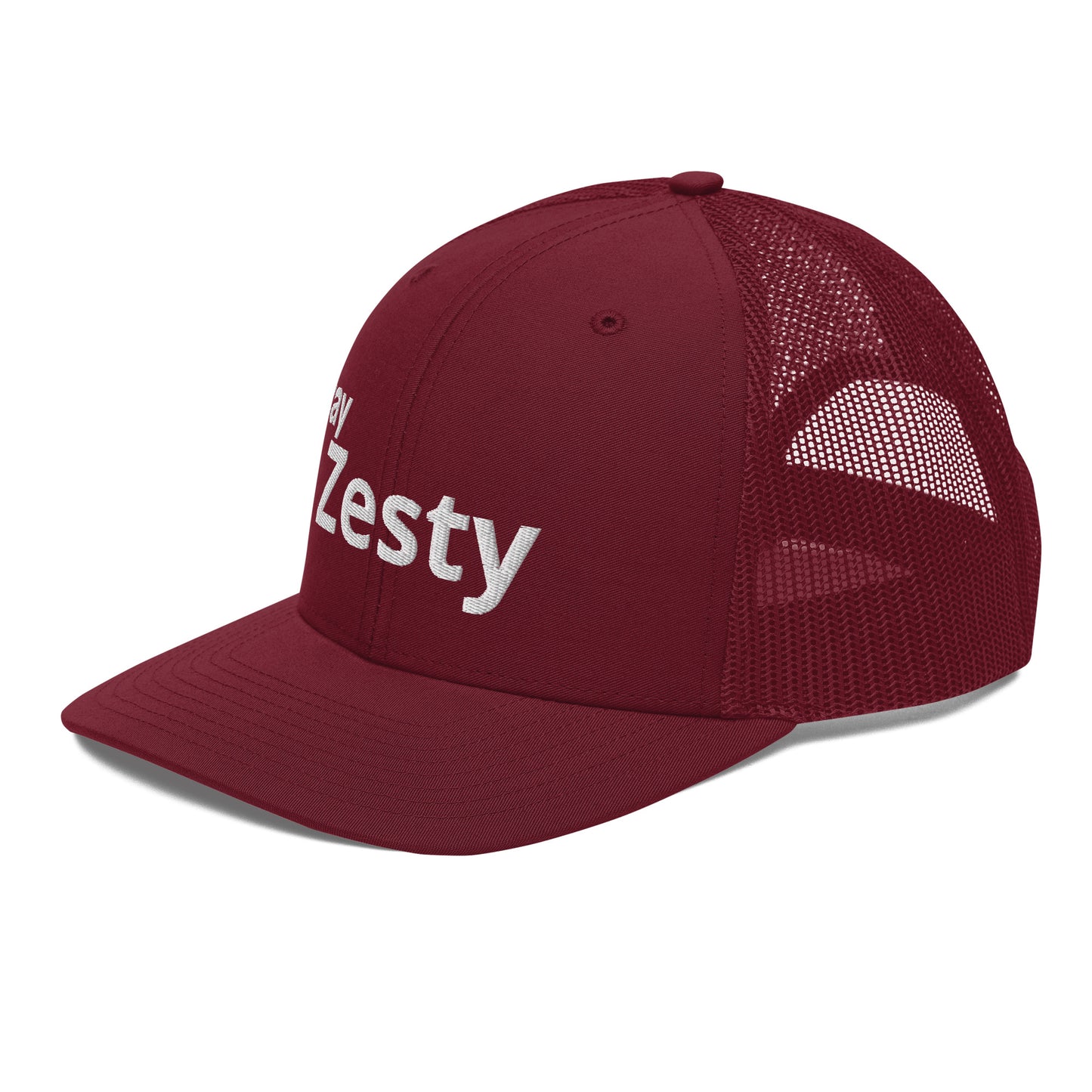 Stay Zesty White Font Trucker Cap