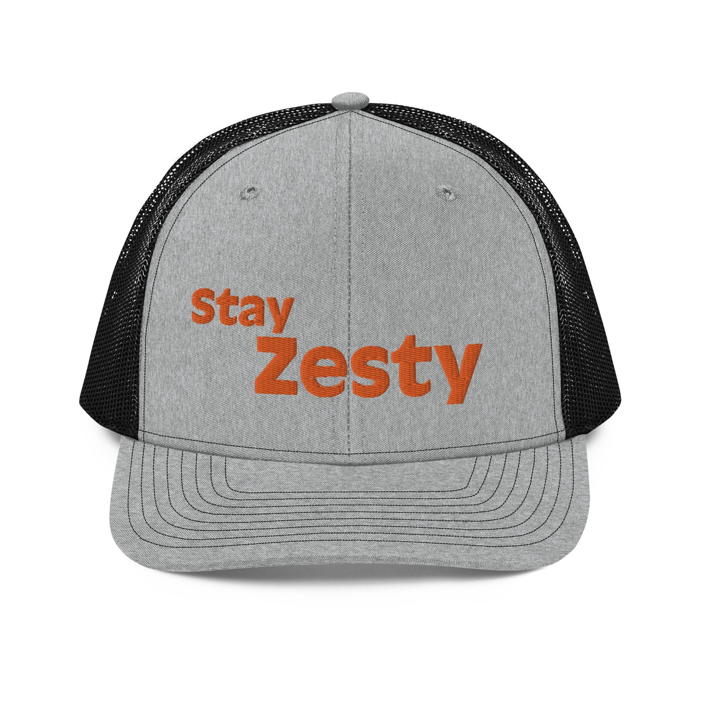 Stay Zesty Orange Font Trucker Cap