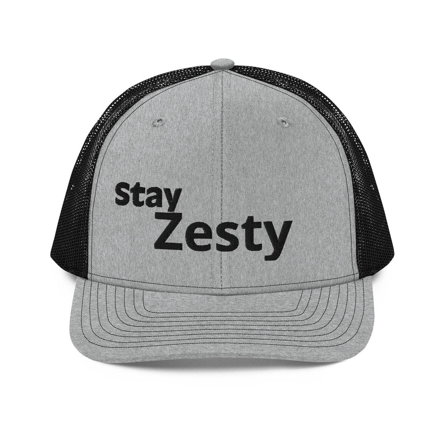 Stay Zesty Black Font Trucker Cap