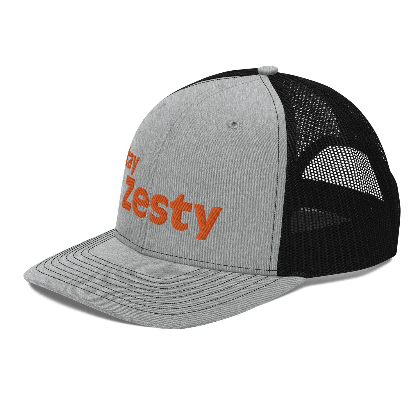 Stay Zesty Orange Font Trucker Cap