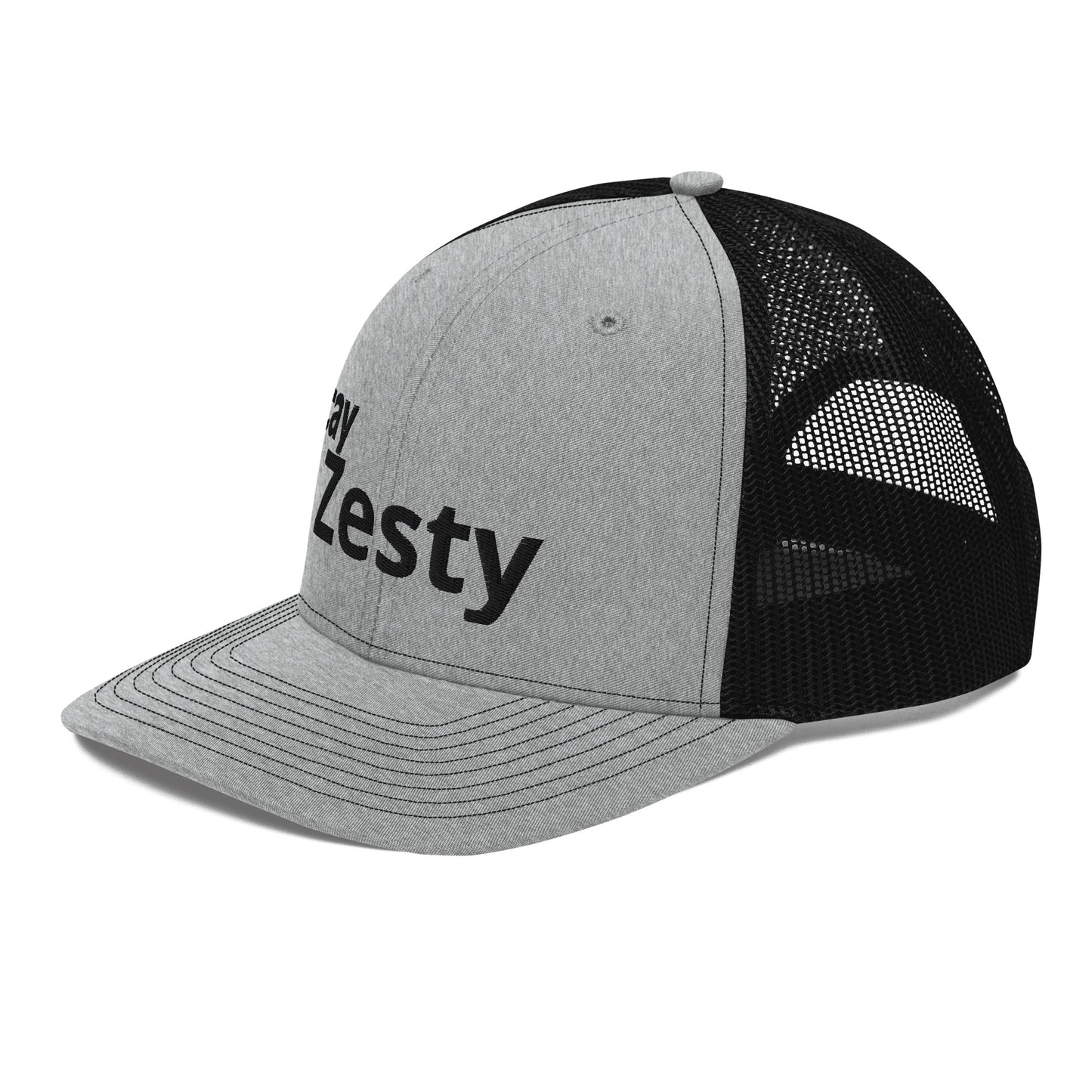 Stay Zesty Black Font Trucker Cap