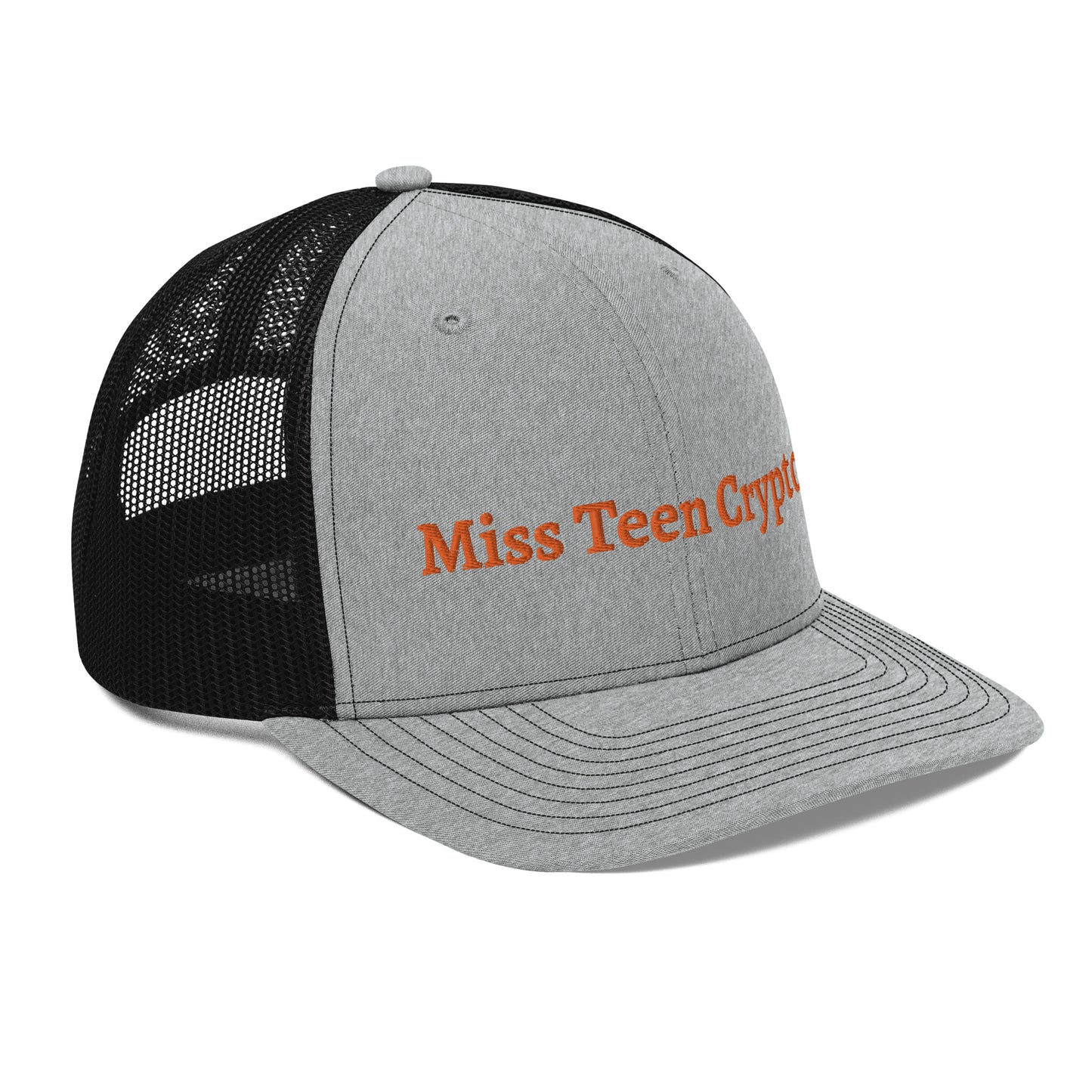 Miss Teen Crypto Orange Trucker Cap