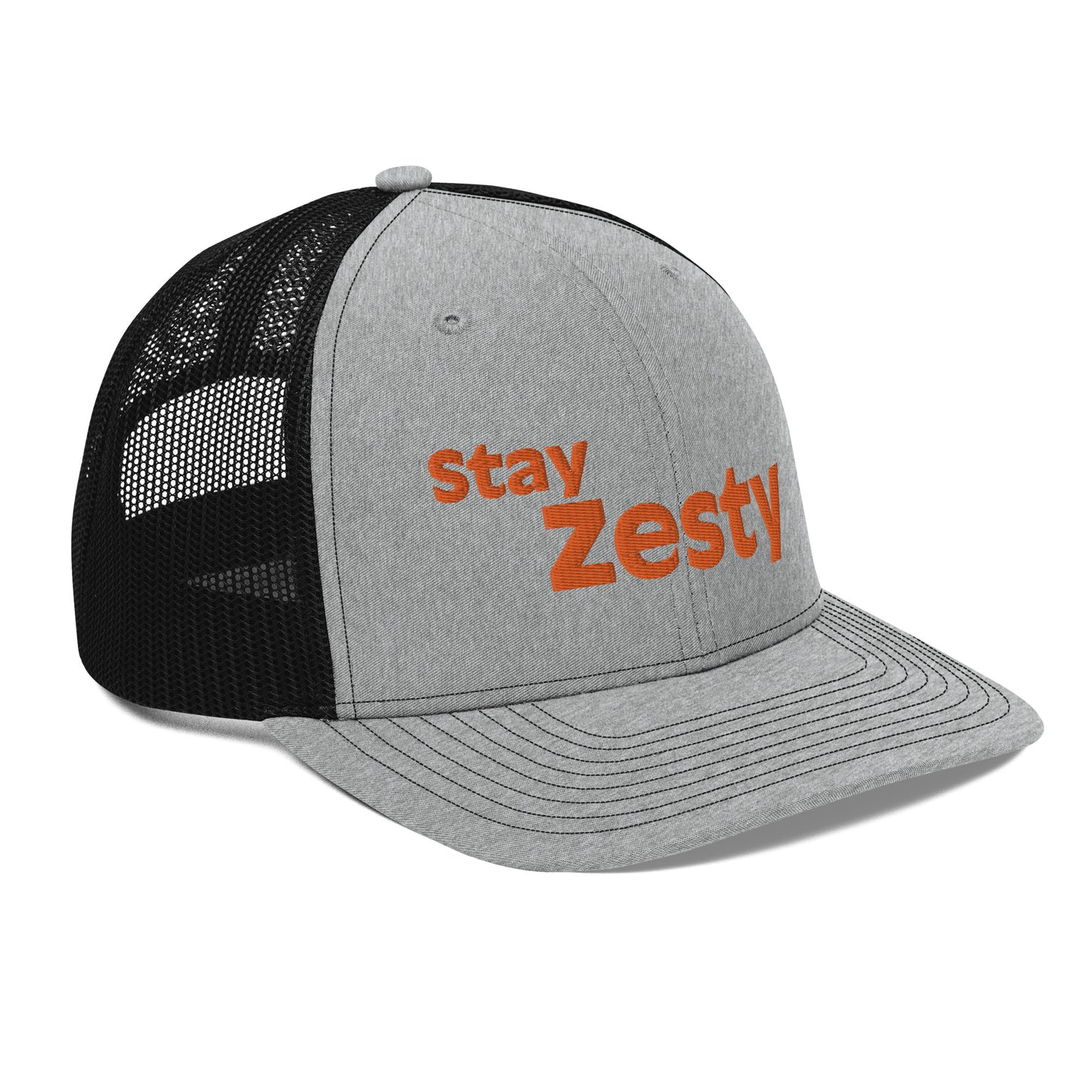 Stay Zesty Orange Font Trucker Cap