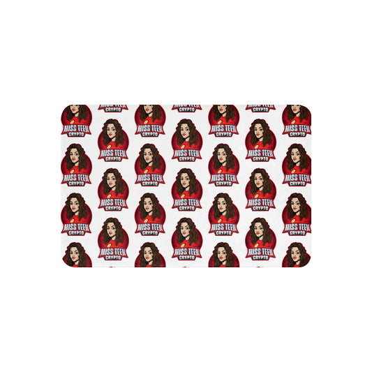 Huggable Miss Teen Crypto Animated Red Logo Sherpa blanket