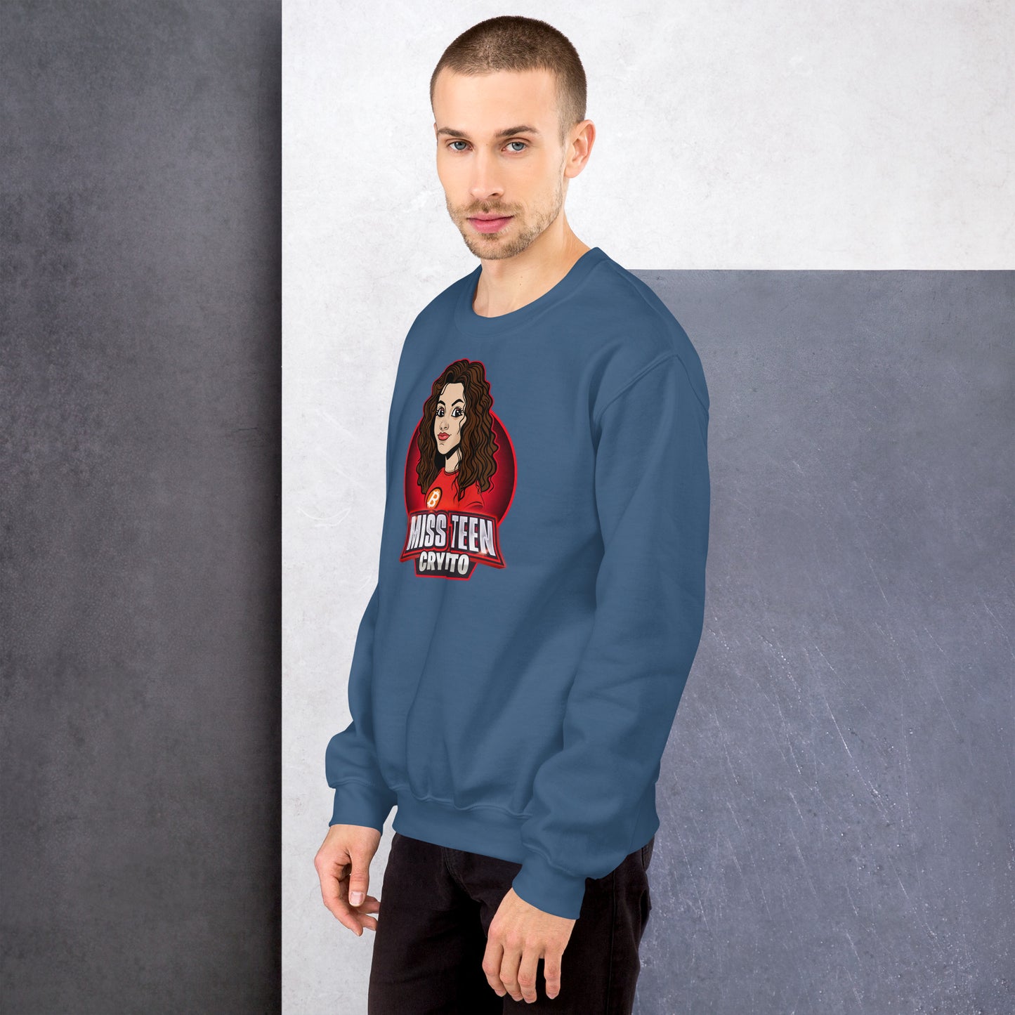 Miss Teen Crypto Animated Red Logo Unisex Sweatshirt