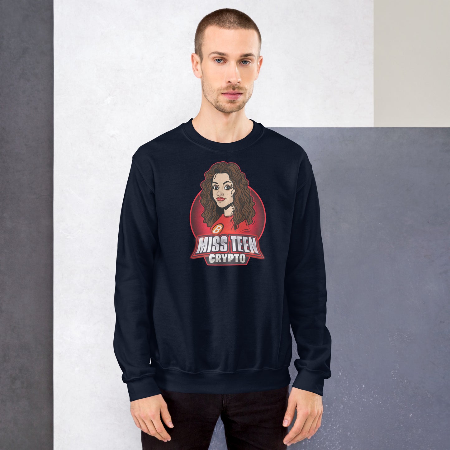 Miss Teen Crypto Animated Red Logo Unisex Sweatshirt