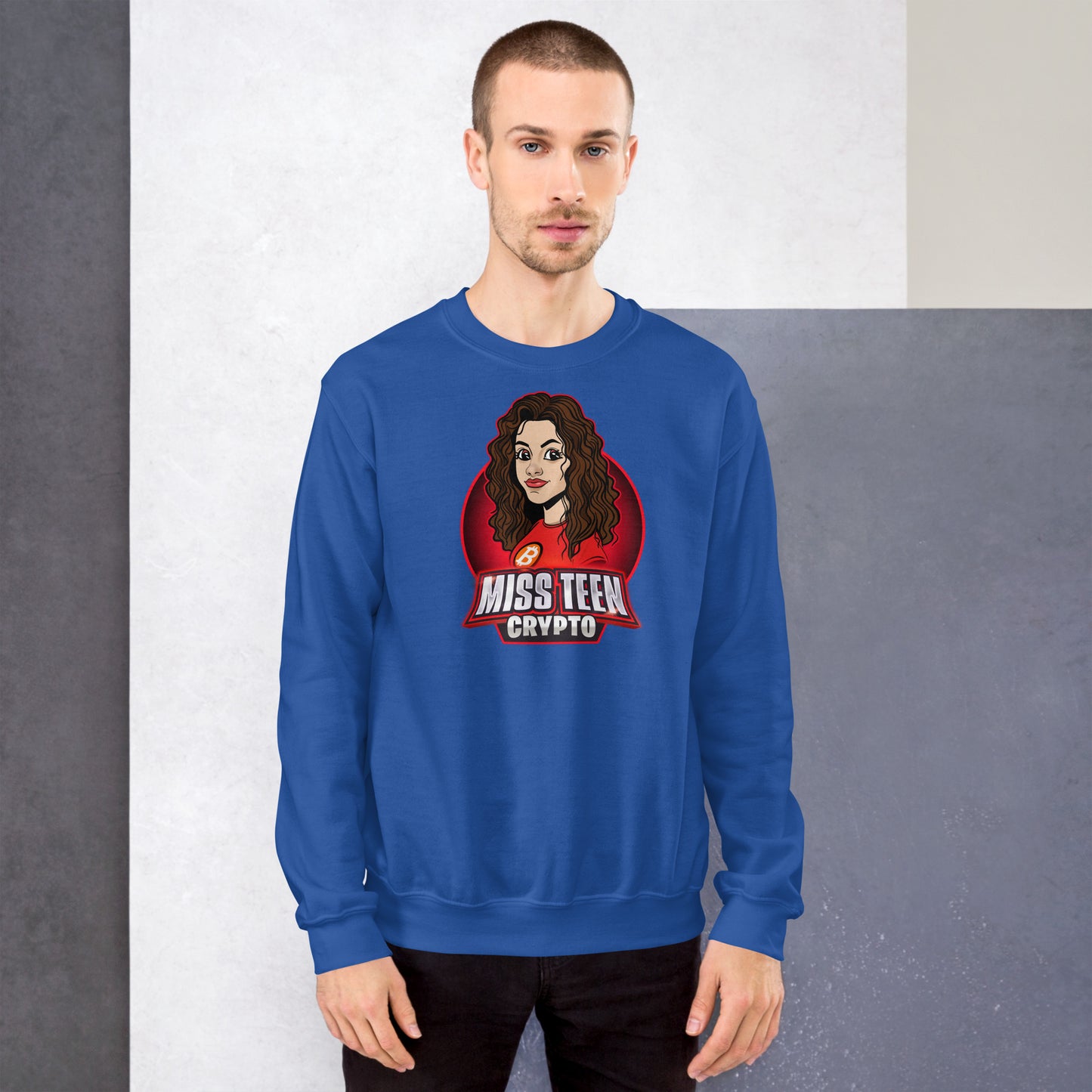 Miss Teen Crypto Animated Red Logo Unisex Sweatshirt