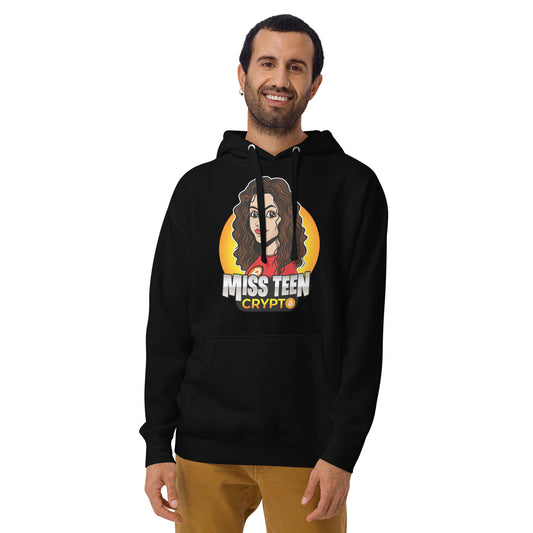 Miss Teen Crypto Animated Yellow Logo Unisex Hoodie