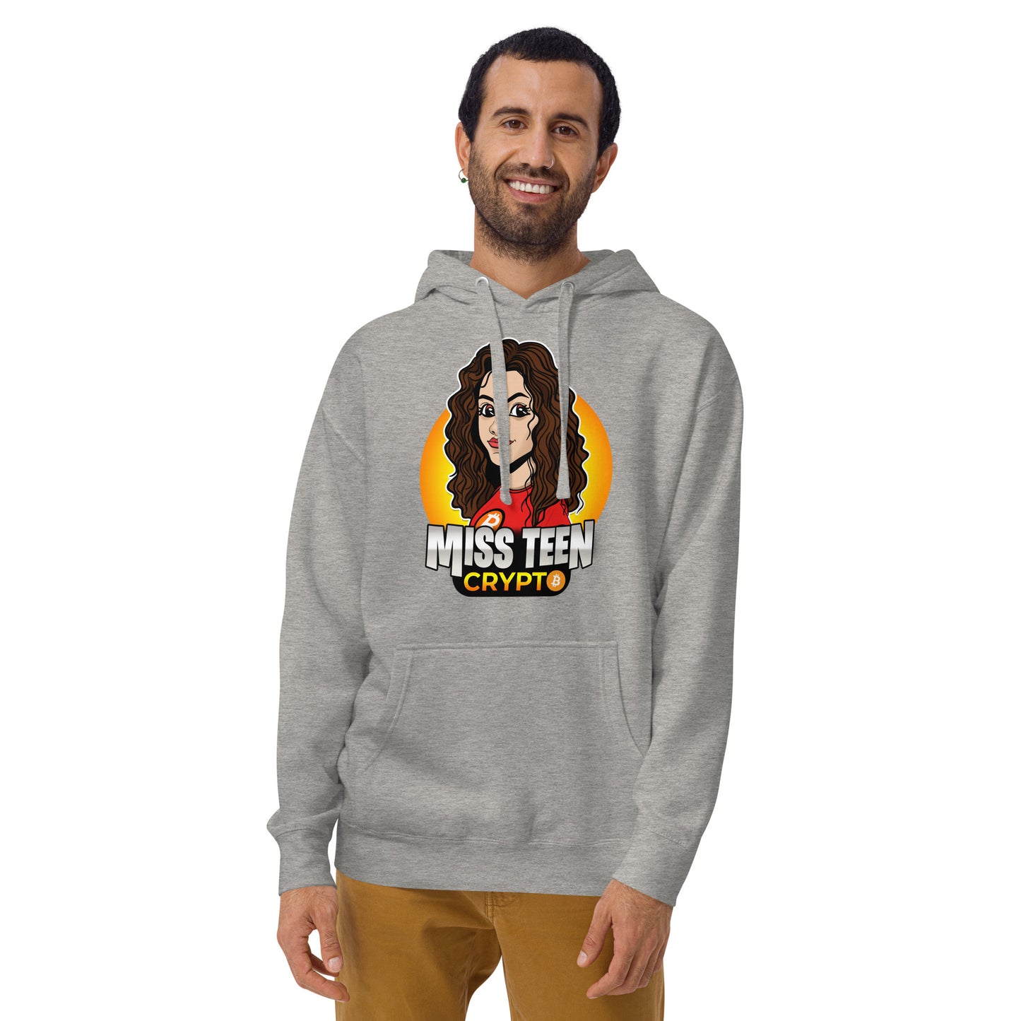 Miss Teen Crypto Animated Yellow Logo Unisex Hoodie