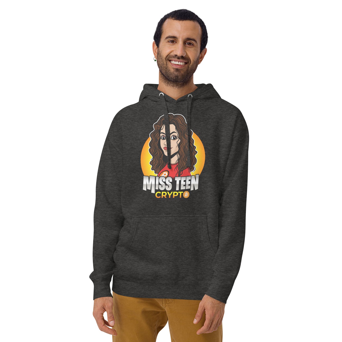 Miss Teen Crypto Animated Yellow Logo Unisex Hoodie