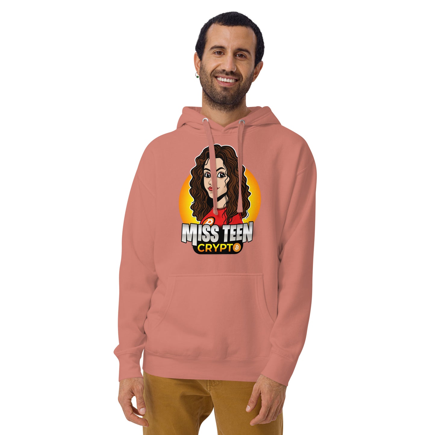 Miss Teen Crypto Animated Yellow Logo Unisex Hoodie