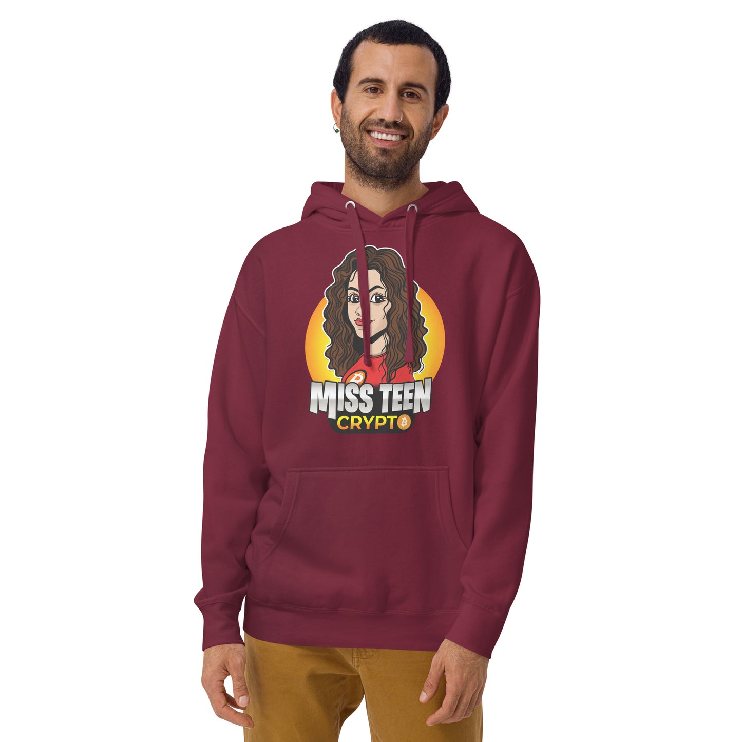 Miss Teen Crypto Animated Yellow Logo Unisex Hoodie