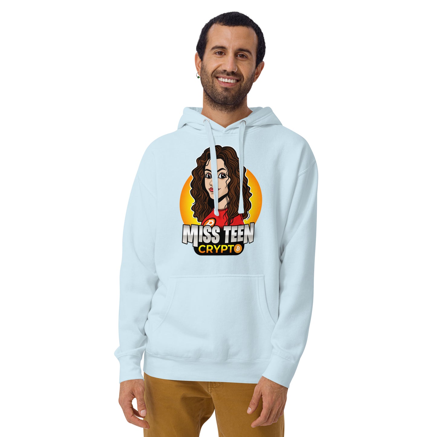 Miss Teen Crypto Animated Yellow Logo Unisex Hoodie