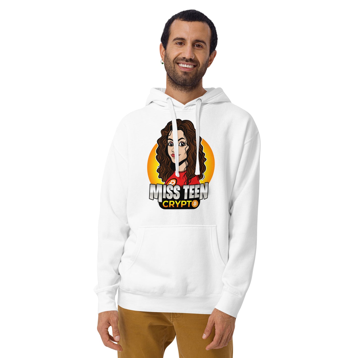 Miss Teen Crypto Animated Yellow Logo Unisex Hoodie