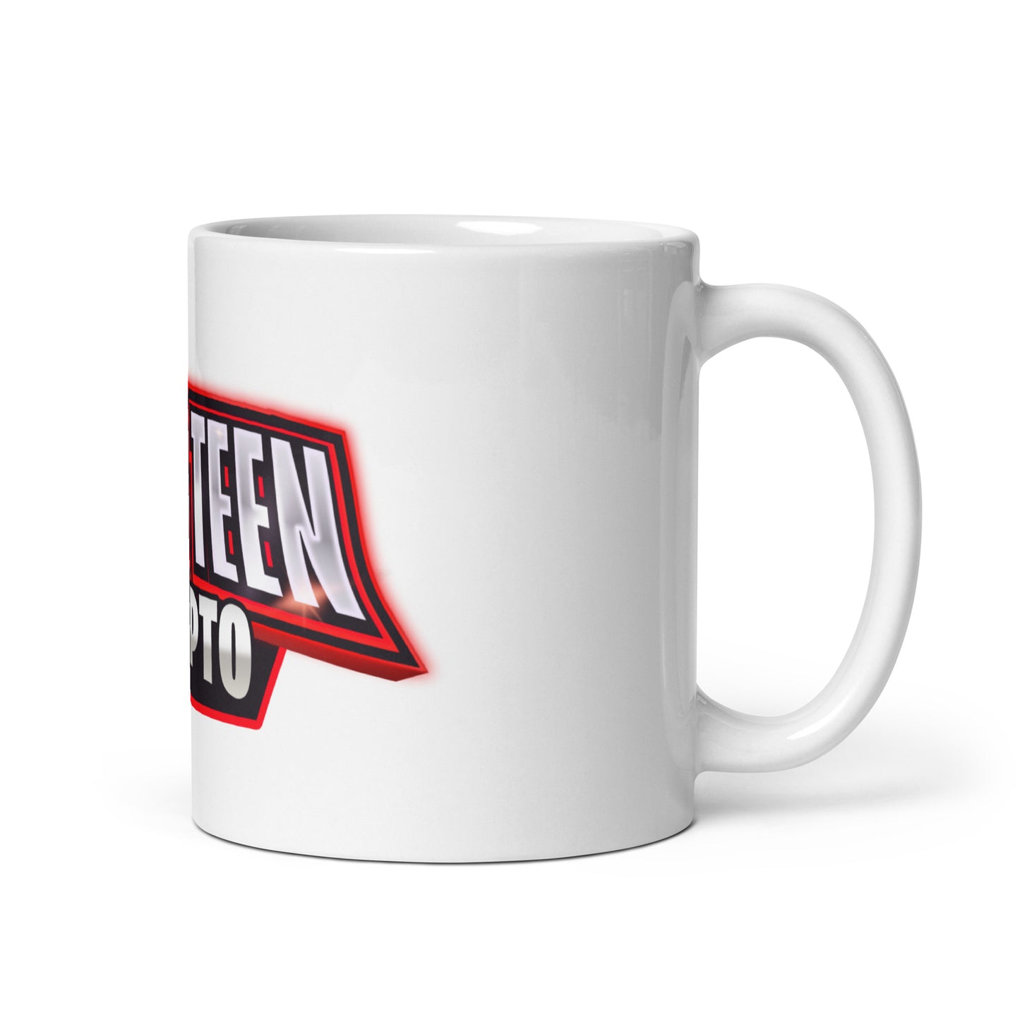 Miss Teen Crypto White glossy mug
