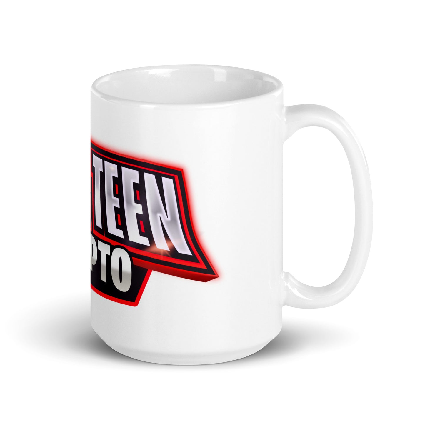 Miss Teen Crypto White glossy mug